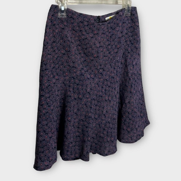 Boden Women's Navy Floral Spray Skater A-Line Flared Mini Skirt Size 6 - Picture 3 of 11